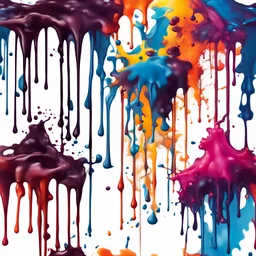 splashing or dripping ink onto a surface vivid scenes using the element of ink splatters