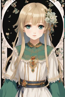 girl small in stature Her features were soft, and her blonde hair framed her petite face.she wore was a thin white nightdress, which ended just above her knees. green/blue eyes