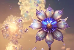 one big crystal subtle flower in a galactic ambiance of the sky, transparent petals, delicate colors, in the foreground, full of details, smooth, bright sunshine，soft light atmosphere, light effect，vaporwave colorful, concept art, smooth, extremely sharp detail, finely tuned detail, ultra high definition, 8 k, unreal engine 5, ultra sharp focus