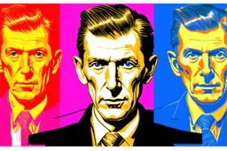 Nikola Tesla in the style of warhol