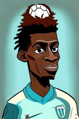 Jerome Njoum Mbekele Footballer ,cartoon 2d