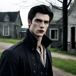 [martin] A young man, who believes himself to be a vampire, goes to live with his elderly and hostile cousin in a small Pennsylvanian town, where he tries to suppress his blood-lust.