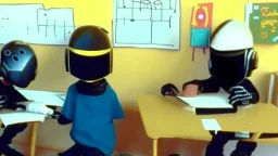 daft punk and Deadmau5 at preschool