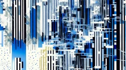 digital glitch pattern snow geometric abstraction by per kirkeby