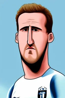 Harry Kane English football player cartoon 2d