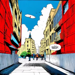 franco-belgian color comic about only struggling with a space to deflower, street art, bande dessinée, franco-belgian comic panel, masterpiece, breathtaking composition, intricate, detailed, best quality, natural beauty