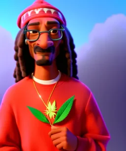 Snoop Dogg, smoke weed, burning dollars, weed background, hyper realistic