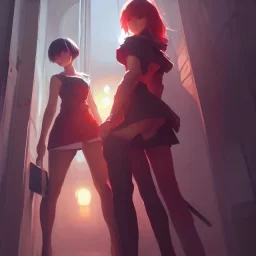 by wlop, ilya kuvshinov, krenz cushart, greg rutkowski, pixiv, sarah j. maas book cover style magician at the end of a corridor, smooth, sharp focus, d & d style, artstation, 4 k, hdr