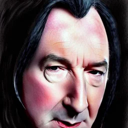 high-quality, fine-detail close-up watercolor of Alan Rickman as Severus Snape, portrait, young, stunning, beautiful, 8k resolution, intricate, digital art, hyper realistic, photorealistic, volumetric lighting, brian froud, howard lyon, selina french*, anna dittmann, annie stokes, lisa parker, greg rutowski,