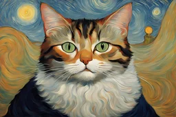 Portrait of a cat by Van Gogh
