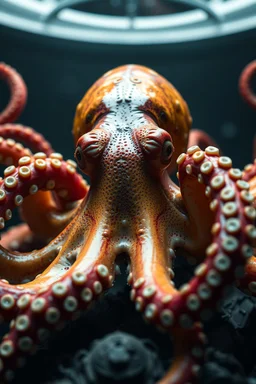 A hyper-realistic photo, horror octopus tentacles , full size photo,,64K, hyperrealistic, ,colourfull , 4K ultra detail, , real photo