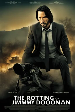 Movie poster -- text "The Rotting Corpse of Jimmy Doonan" starring Keanu Reeves/Sandra Bullock