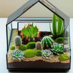 cactus and succulent terrarium