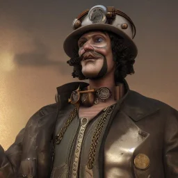 Tom Hanks steam punk character very detailed cinematic unreal engine photo realistic