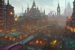  Interior Train station +Colourful city+old lamp+Bar and garden on High Bridges across Skyscraper river+canals+Gothic village+European Metropolis on sea+naples alley+Torino square+trieste canals+victorian London+decòpunk Skyscraper+ +steampunk+biopunk+alphonse mucha, greg rutkowski, matte painting, cryengine, hyper detailed, felix kelly, fantasy art, seb mckinnon