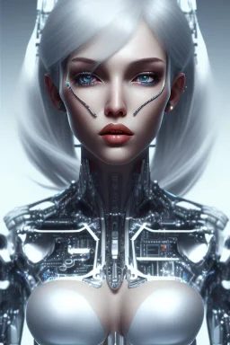 cyborg, white hair, sexy, perfect, real, dream