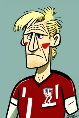 Erling Braut Holland Norwegian football player ,cartoon 2d