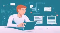 The image for the article depicts a young person sitting in front of a laptop in a well-lit room filled with natural light. The individual appears entirely focused on the process of online learning, holding a pen in their hand and jotting down important notes. On the screen in front of them, an educational interface can be seen, featuring a variety of learning materials, including e-books and educational videos. The image conveys the concept of self-directed learning and personal development thr