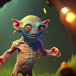 Clash of clans art style of cute gollum inside cave, full body, by mobeius, au naturel, hyper detailed, digital art, trending in artstation, cinematic lighting, studio quality, smooth render, unreal engine 5 rendered, octane rendered, art style by klimt and nixeu and ian sprigger and wlop and krenz cushart