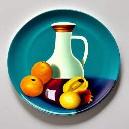 still life bottle plate