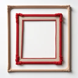 Embroidery frame without content on white background for removal