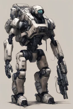 sketch, scifi, exoskeleton of army infantry, urban warfare, hitech, detailed, hawken technological HAWKEN