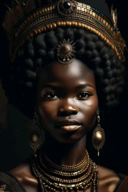 Portrait of a beautiful black queen