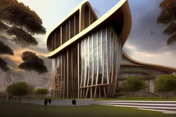 Worlds best building design for a college campus. Unique and brilliant architectural design. Use Indian dravidian style mixed.
