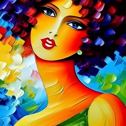 Girl beauty stored safely away!! Neo-impressionism expressionist style oil painting :: smooth post-impressionist impasto acrylic painting :: thick layers of colorful textured paint.