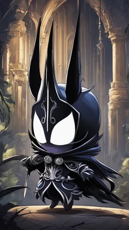 Chibi Hollow knight venom in 8k solo leveling shadow artstyle, in the style of fairy academia, hollow knight them, mask, close picture, neon lights, intricate details, highly detailed, high details, detailed portrait, masterpiece,ultra detailed, ultra quality