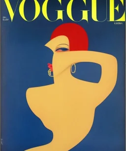 Front Cover of Vogue. Art by "Eduardo García Benito" "Benito". Striking covers in which he combined geometry with color contrasts in an impressive way. End of the roaring twenties of the twentieth century.