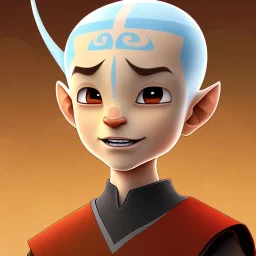 cartoon Avatar: The Last Airbender, Aang face,