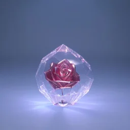 transparent crystal rose, crystallized, cinema lighting, cinema 4d, octane render, 3d render, incrate detailed,fantasy art, photo realistic, shinening light