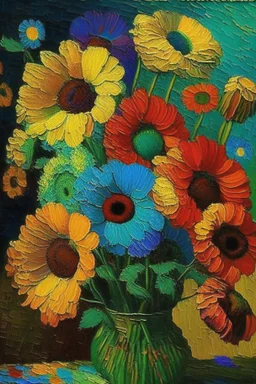 Rainbow flowers by van gogh