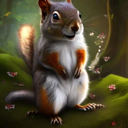 squirrel “wearing avatar make up”