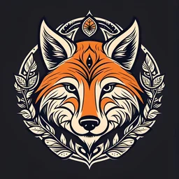 Help me make a store LOGO with a fox pattern and add a name