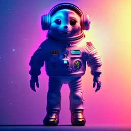 pixar style anamorphic cute cyberpunk astronaut in space, smiling,gangsta gold neckless, full body, magenta puffer jacket, manila city backdrop, dramatic lighting, hyper realistic, unreal engine 5, 16k