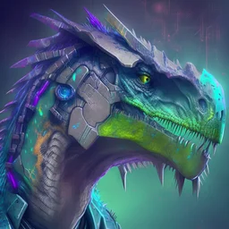 profile picture of a cyber-dinosaur