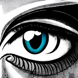 Anime eye detailed