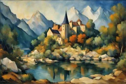 Style Cézanne, luxury, calm beauty, fantasy world, magic, beautiful composition, exquisite detail