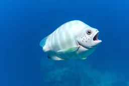 Mola Mola fish swimming in the ocean