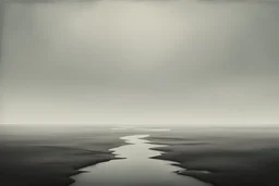 surrealist minimalist landscape, eerie, atmospheric