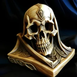 Lich carving magic rune, realistic