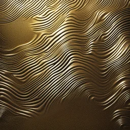 Hyper Realistic Grainy Grungy Metallic-Wave-Patterned-Golden Texture.