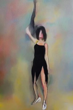 Full body portrait, painting, medium shot lady volumetric mist