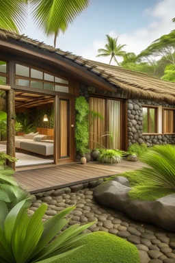 luxury eco resort hawaii outside view bungalow