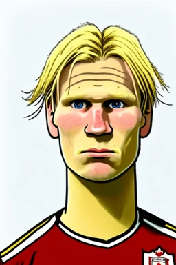 Erling Braut Holland Norwegian football player cartoon 2d