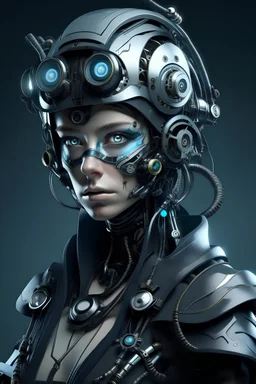 Futuristic Cyborg with a pirate style