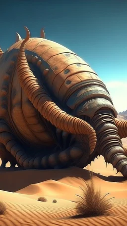 sci fi planet, space monster desert worm