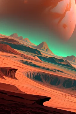 Beautiful Martian Landscape